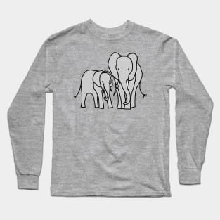 Little Elephant and Big Elephant Long Sleeve T-Shirt